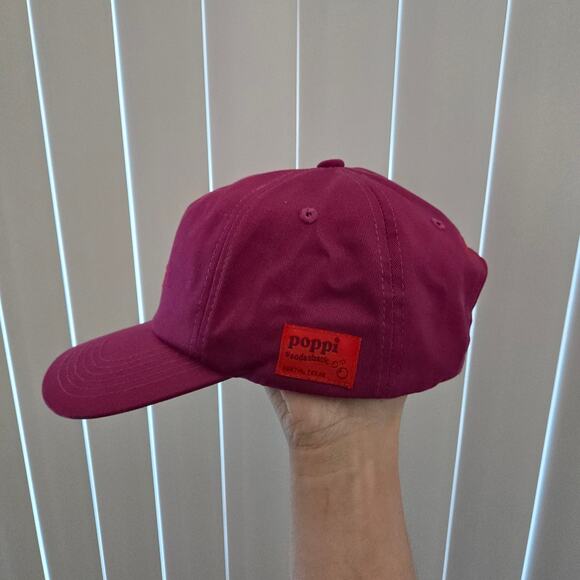Poppi Soda x Austin Texas Collab Magenta Flat Bill Snapback Hat Patch Embroidery - Picture 2 of 5